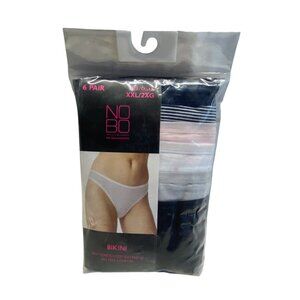 No Boundaries Womens 6-Pack Bikini Underwear XXL/2XG Soft Stretch Cotton Fabric